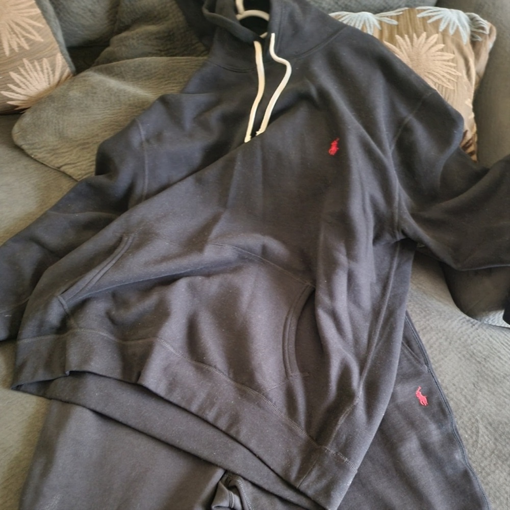 EUC Polo Sweatsuit Black/Red worn once